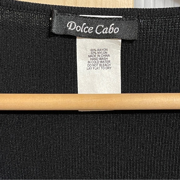 Dolce Cabo Black Sweater with Pink Shell Neckline Size XL - Picture 9 of 9